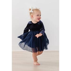Mila & Rose Navy Velvet Dot Tutu Dress‎ NWT size 4T
